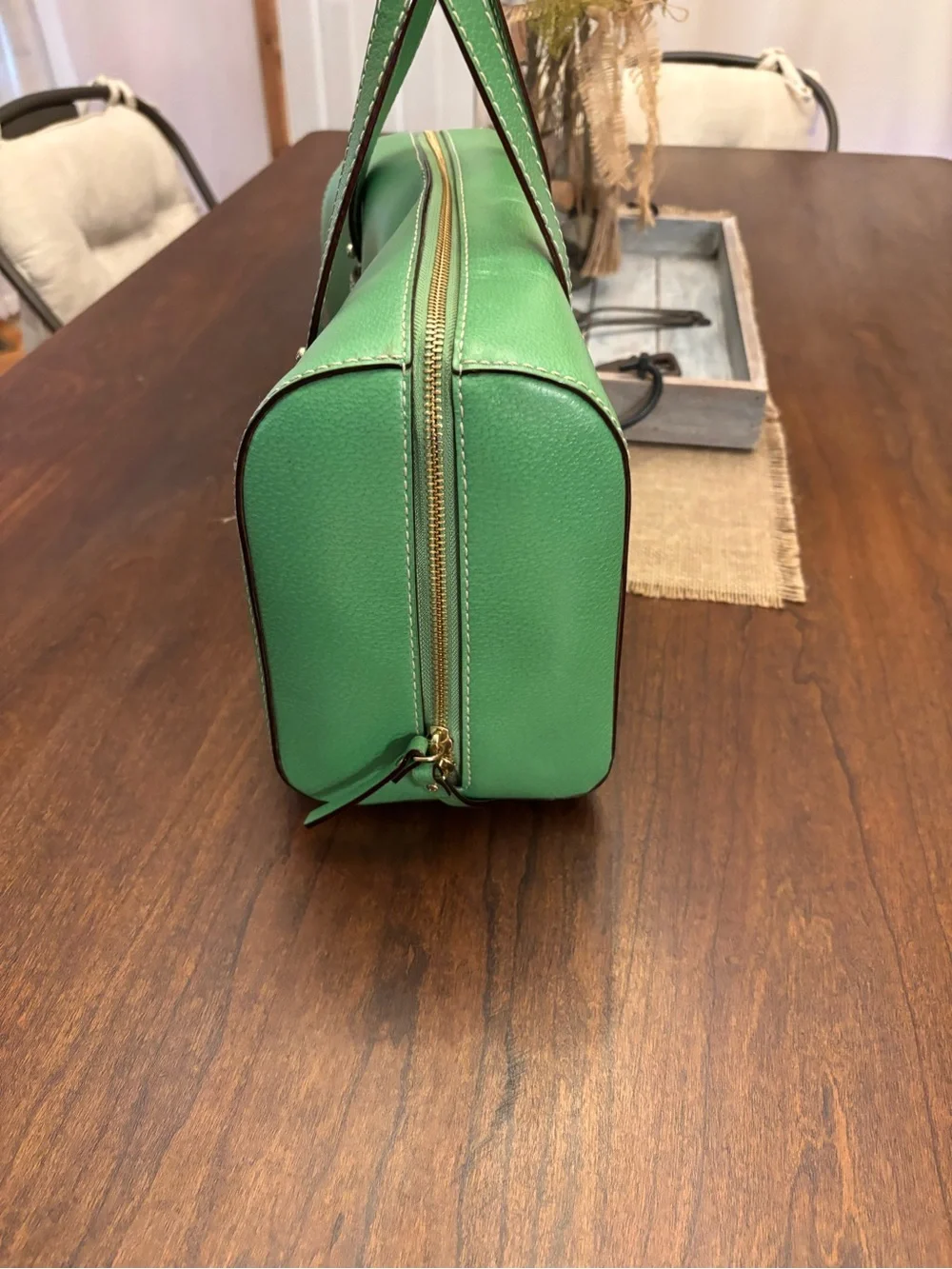 kate spade ♠️ Green Leather Satchel